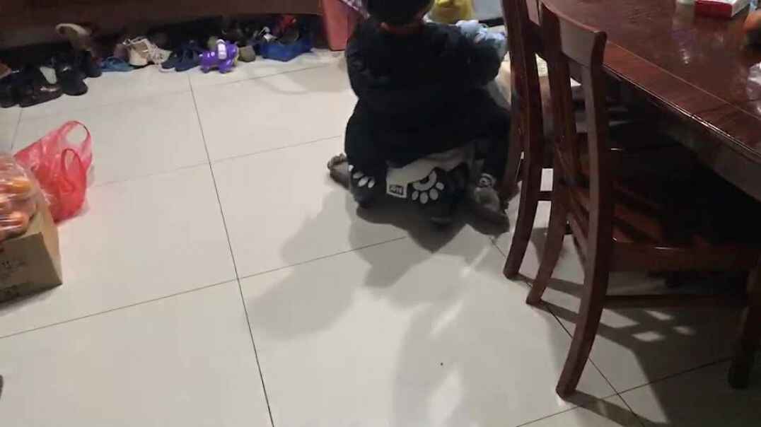 陪弟弟玩.