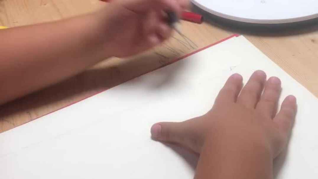 实验学前3班周子淏9.5画五星红旗