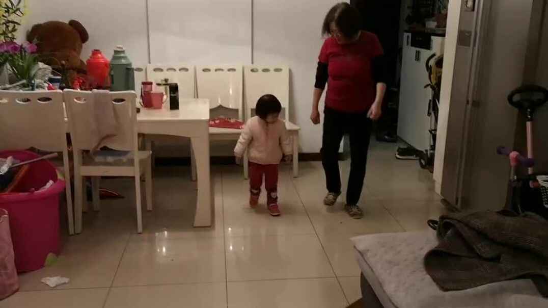 和奶奶锻炼身体
