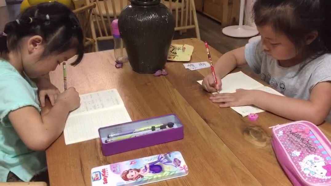 我和妹妹一起学习（1）