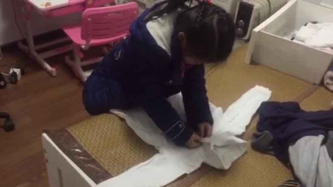 我会叠衣服