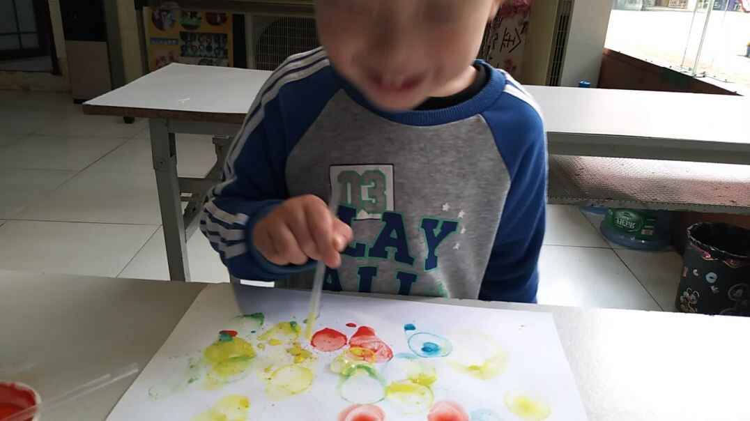 吹泡泡画 了哦