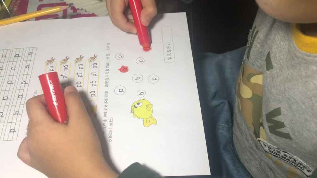 P b的涂色