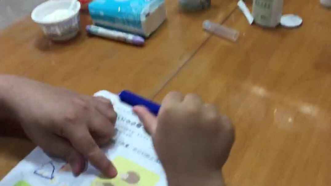 我喜欢爸爸和我一起做作业