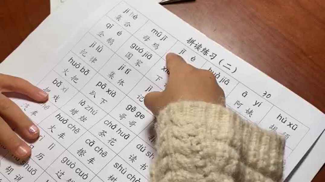 20191110家作—— 指读拼音练习二1~6排