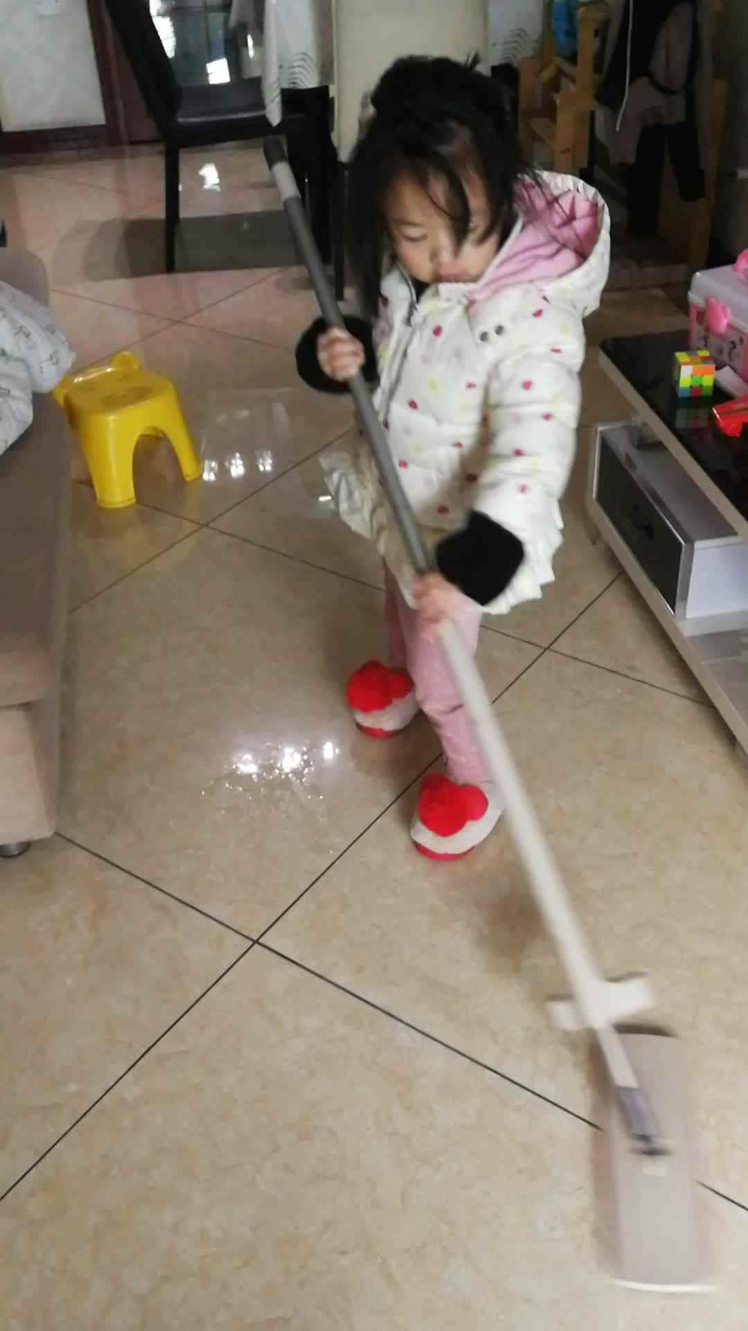 叠抹布做家务