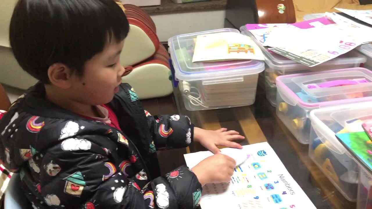 实验中班5号小朋友作业反馈