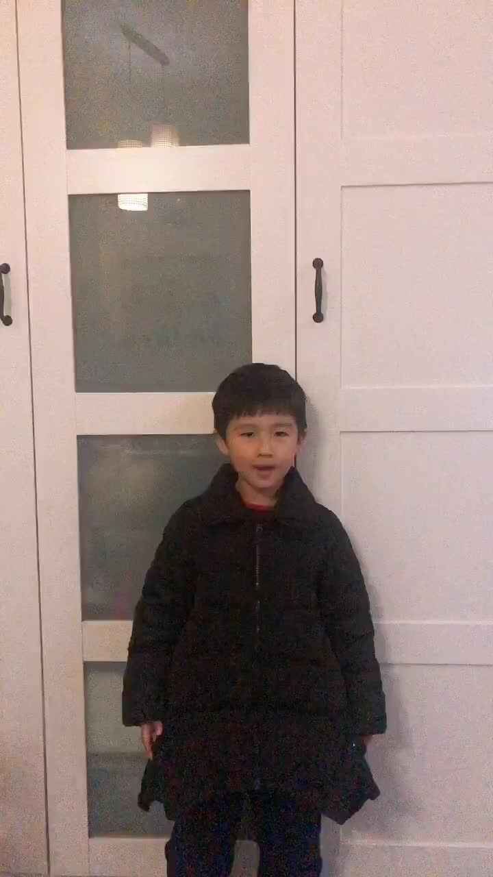 2019.12.16大A金粲祐背诵《弯弯的月儿小小的船》