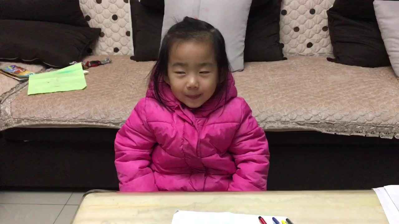 赵贞婷数数并涂色