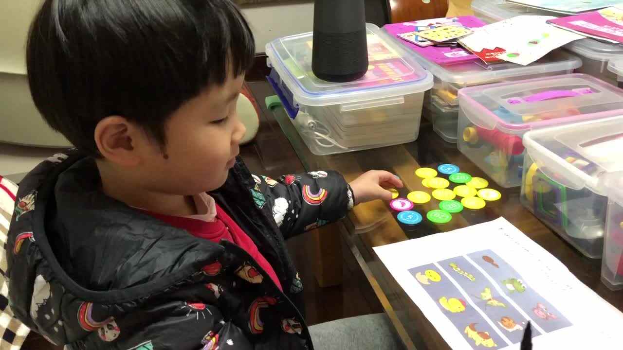 实验中班5号小朋友作业反馈