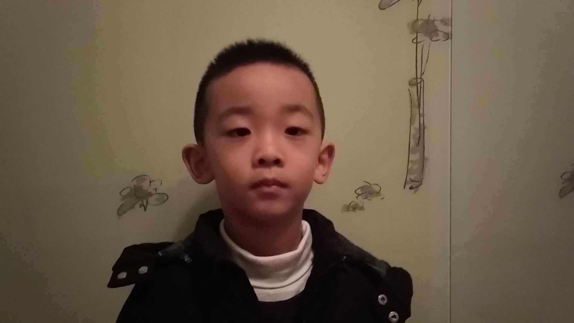 2019.12.16大A班王梓熙-背诵《弯弯的月儿小小的船》