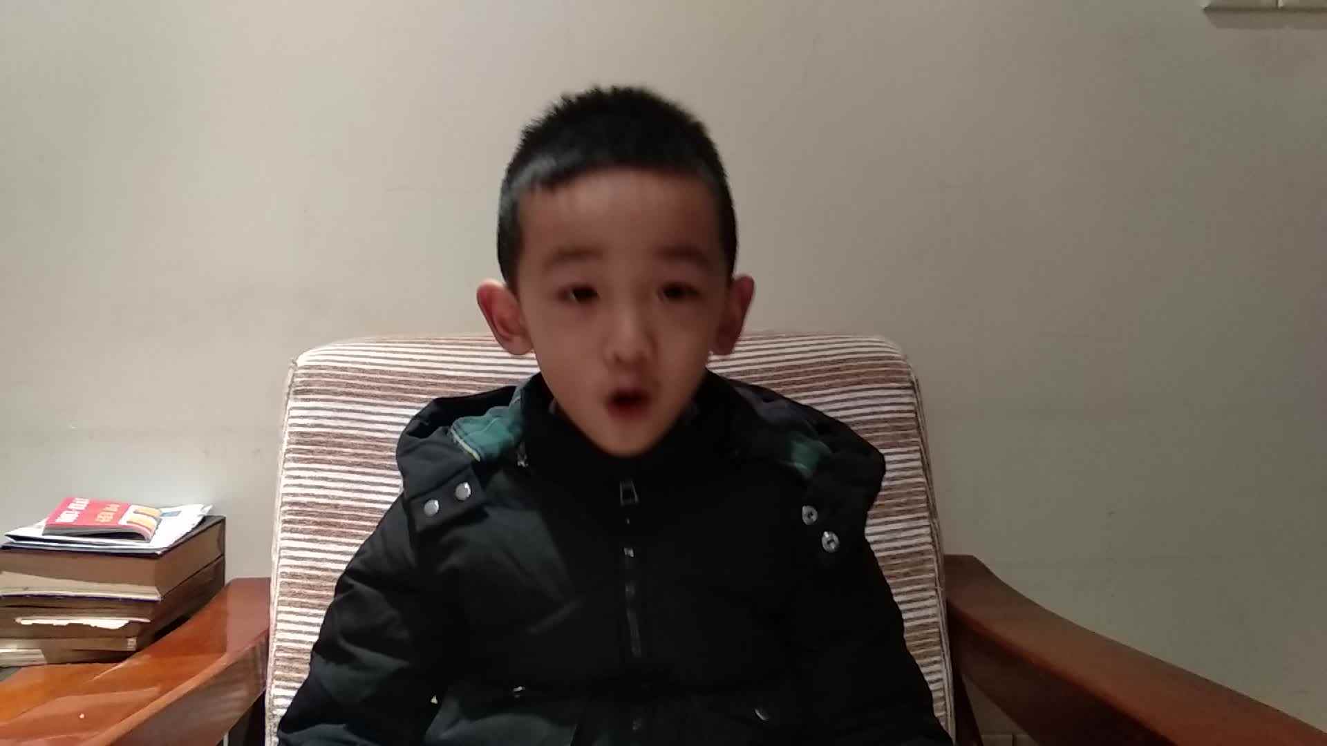 2019.12.18大A班王梓熙-指读《中国政区歌》和《明日歌》