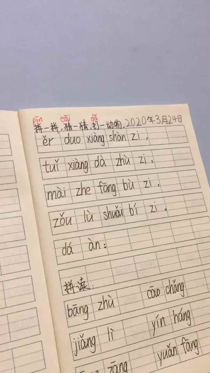 语文：拼音 2020.3.25