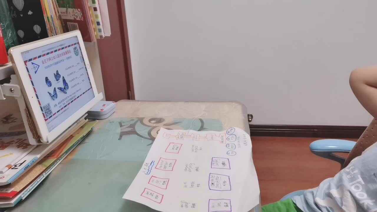 小A班-朱书安-英语《蝴蝶身体部位语句学习》2020.5.19.mp4