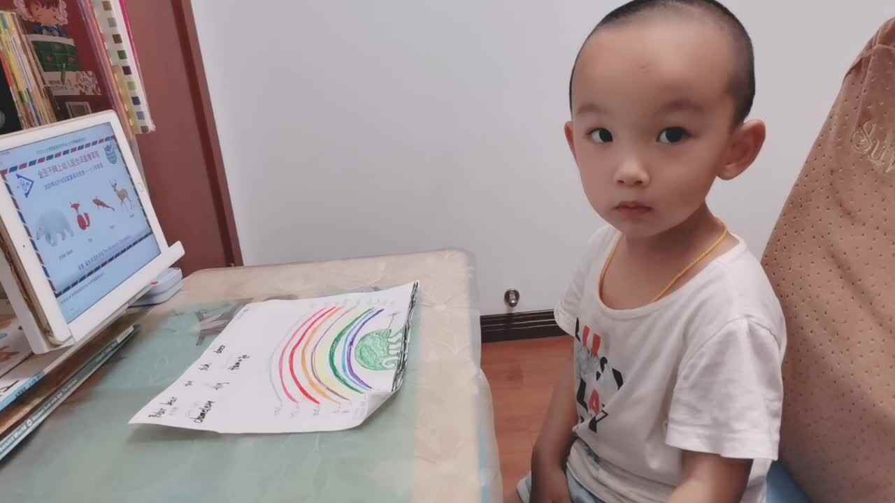 小A班-朱书安-英语《变色龙单词》学习2020.5.18mp4