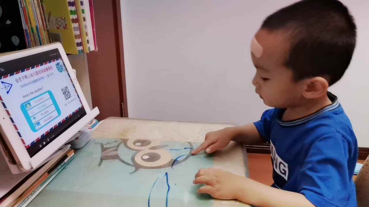 小A班-朱昱华-英语《复习天气》2020.6.8mp4
