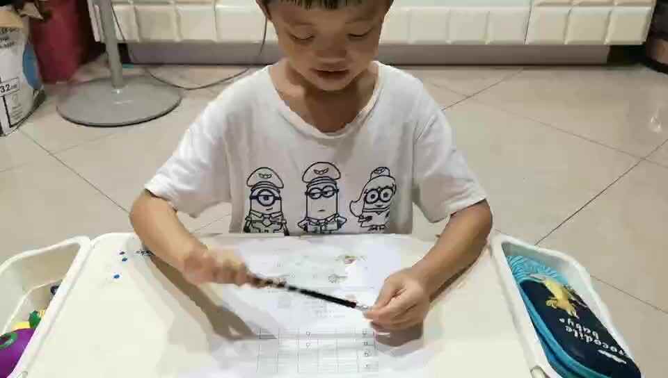 学习单韵母a—学前B班阳铭礼