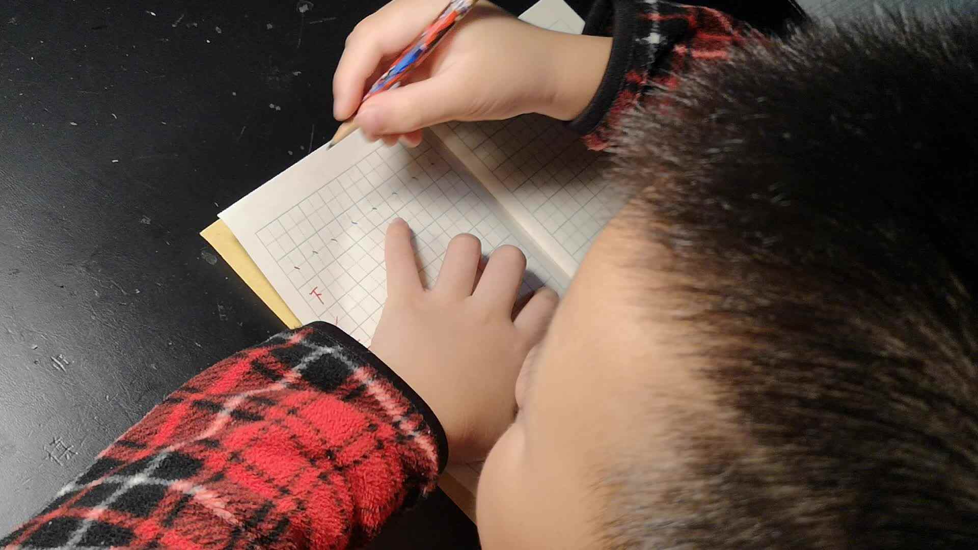 2020.9.17实验学前1班刘昀稹语文家庭作业