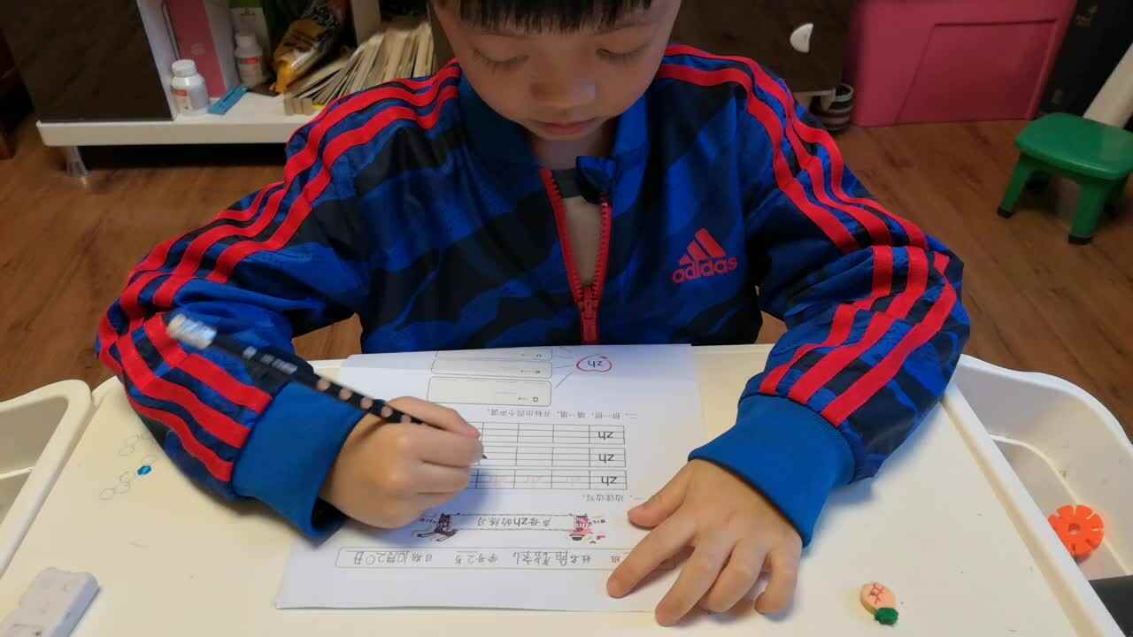 声母zh的练习—学前B班阳铭礼