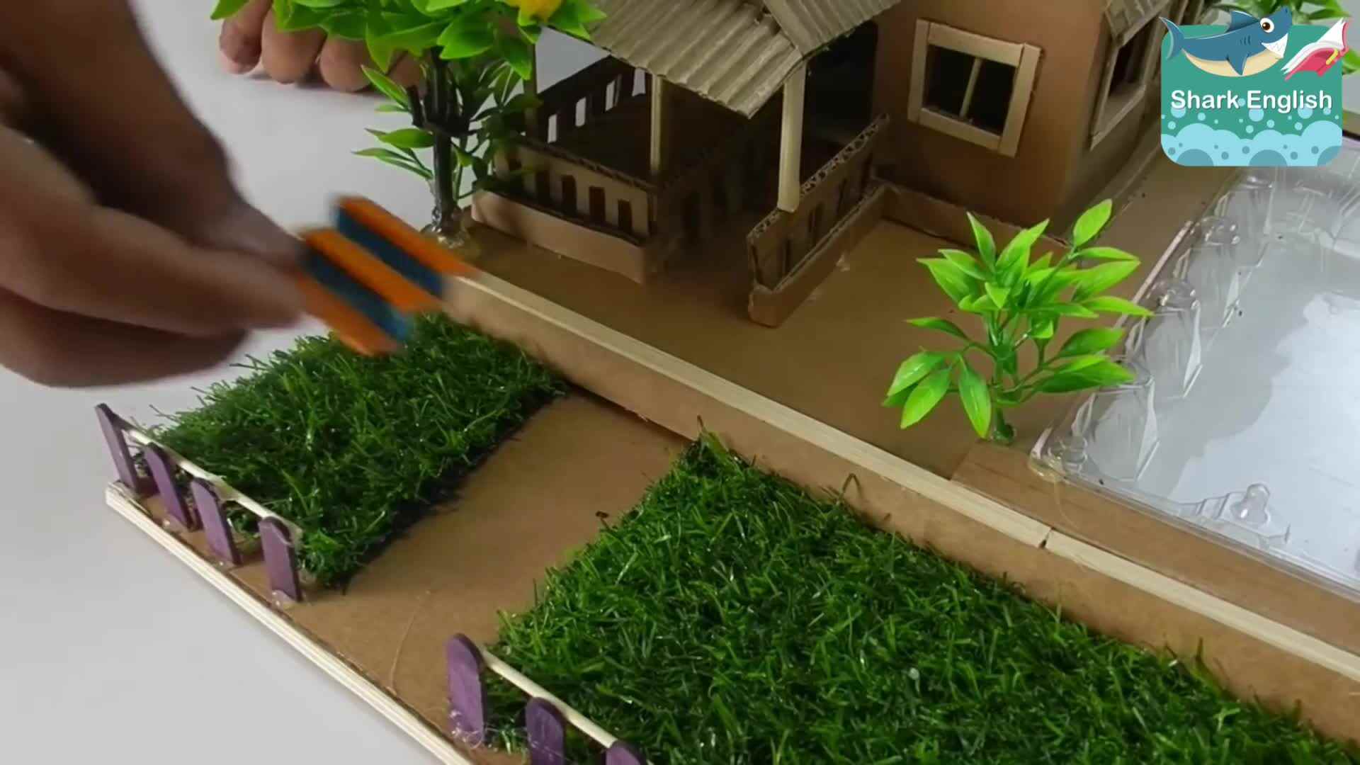 How To Make A Beautiful Mansion From Cardboard 纸板手工漂亮房子