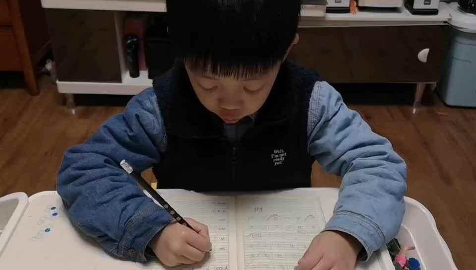 声母w的练习—学前B班