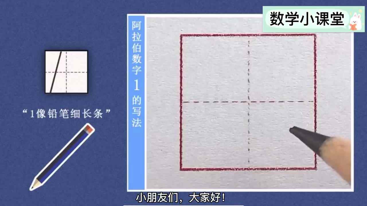 数字“1”的书写