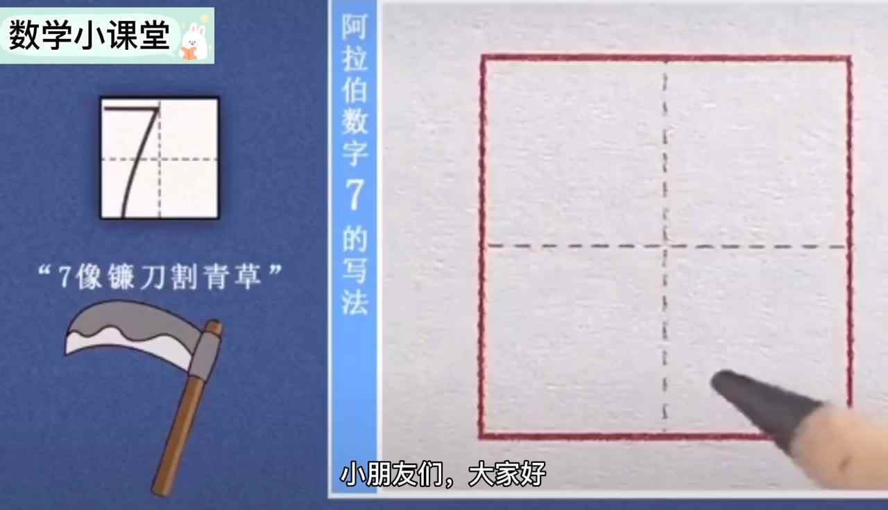 数字“7”的书写