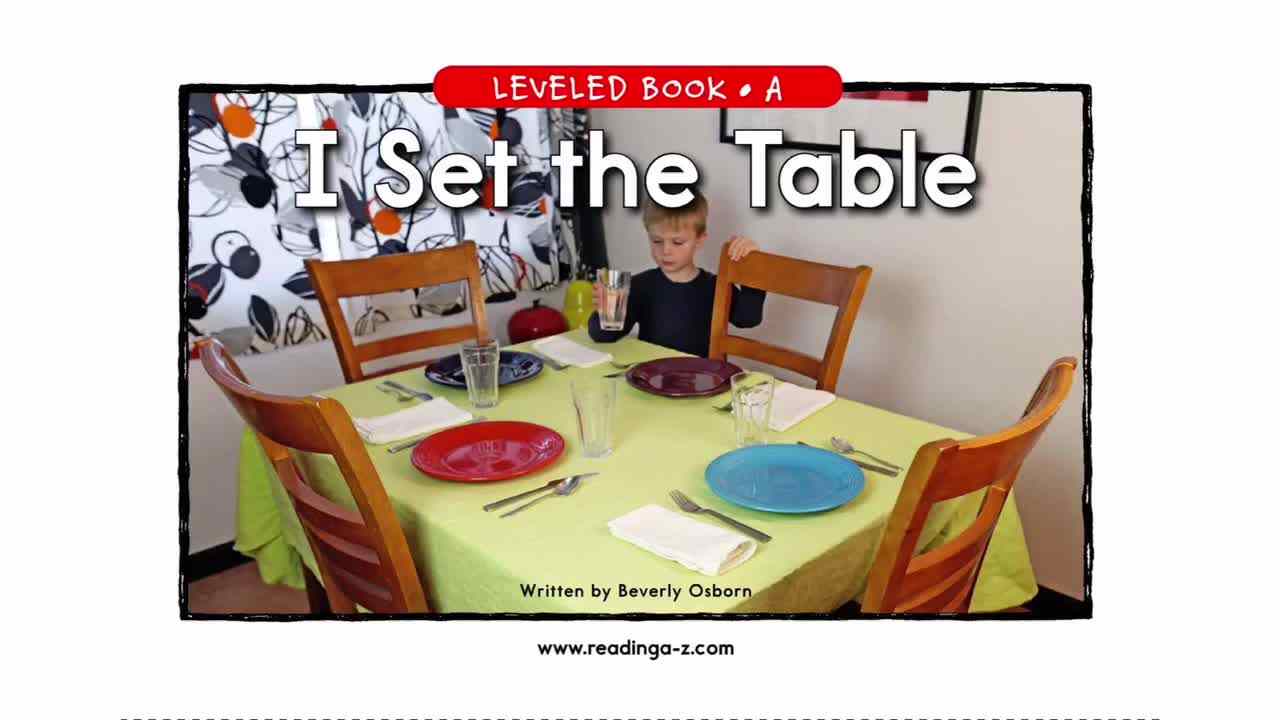 RAZ-A-I Set the Table