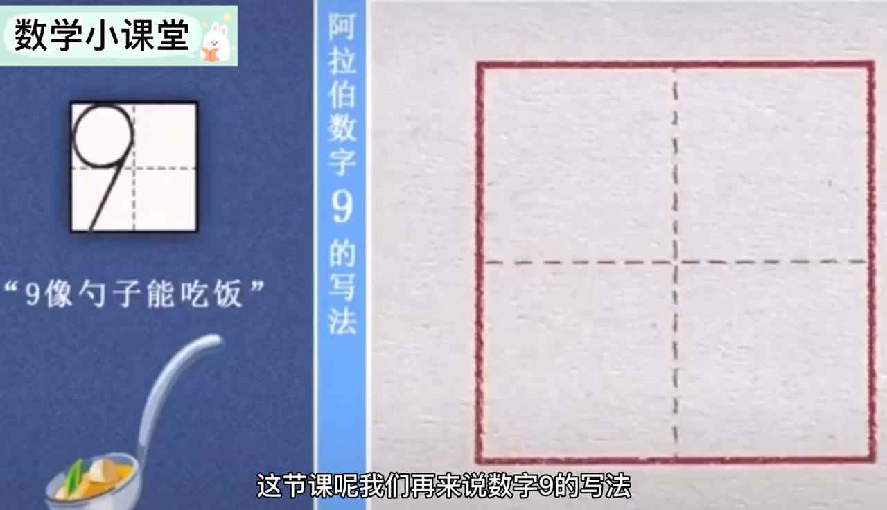 数字“9”的书写