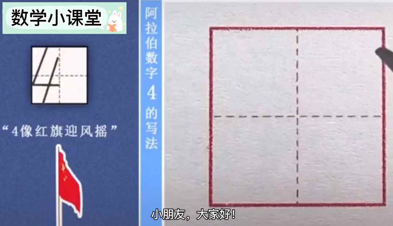 数字“4”的书写