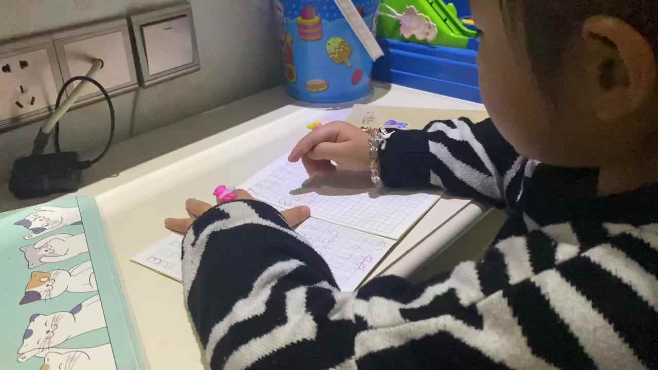 20210325大C班张睿瑾《田字格儿歌》