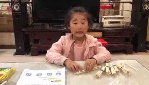 大A班李东霓数学摆小棒