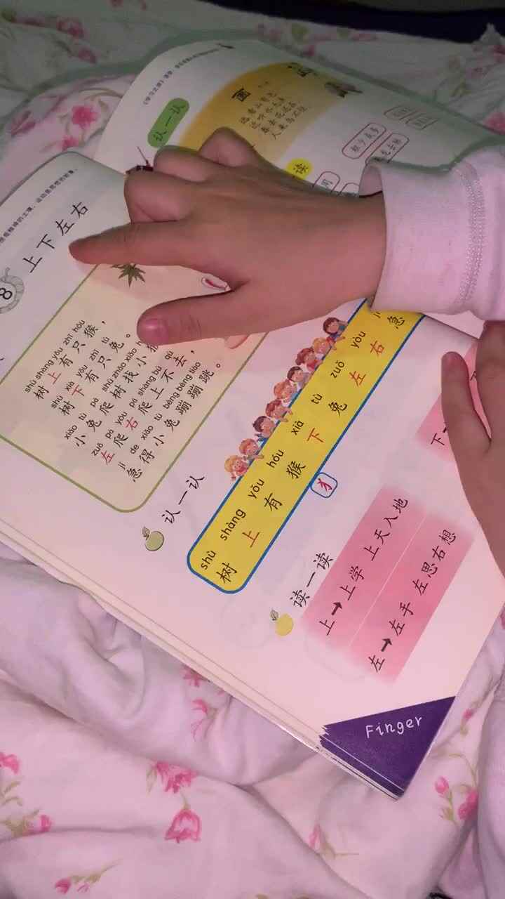 2021.4.25 学A严一晨—指读课文 上下左右
