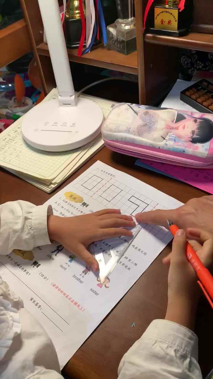 大B班18号家庭作业完成对称图形