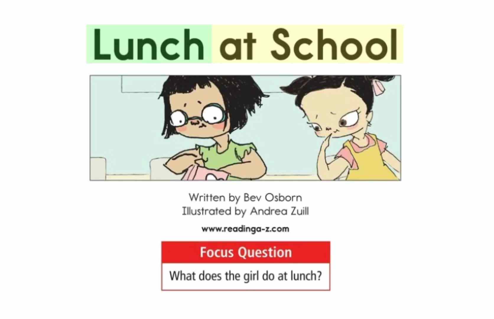 RAZ-AA-Lunch at School