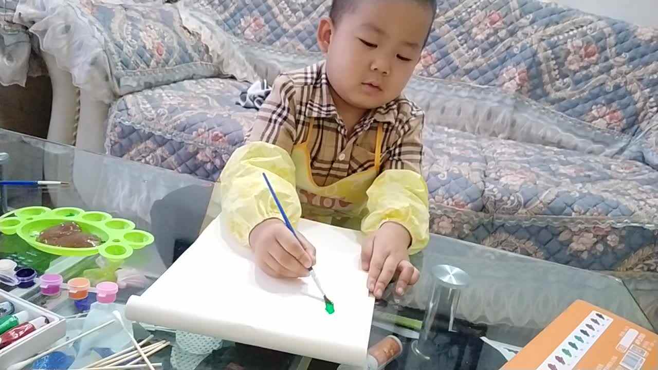 棉签点画～薰衣草