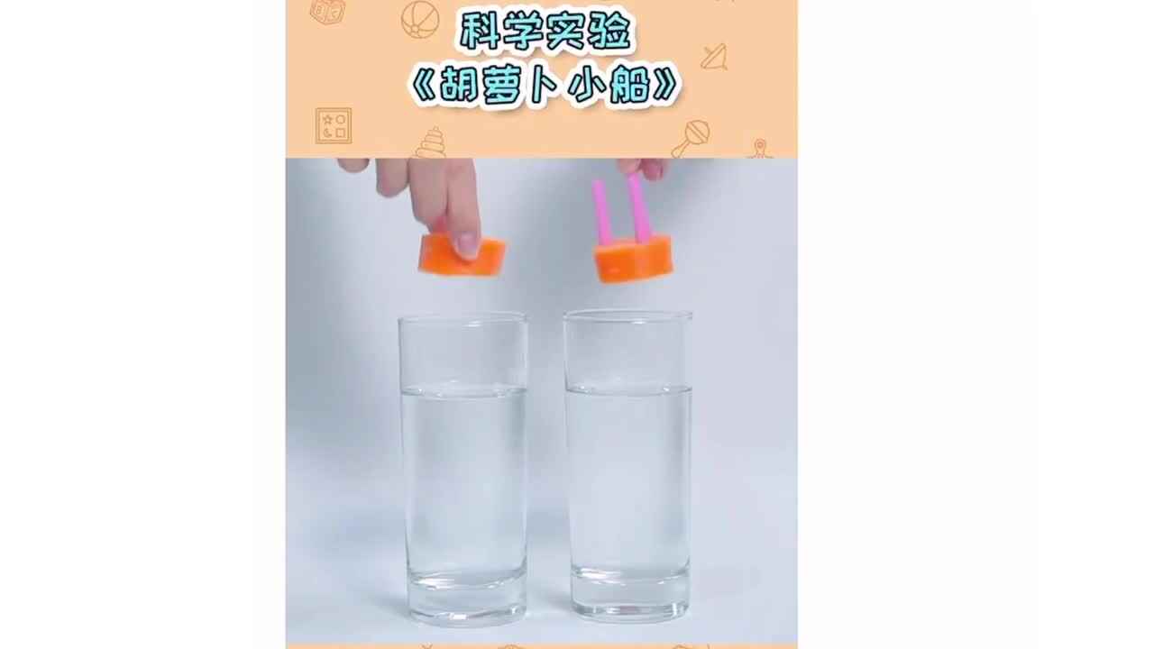 科学小实验《胡萝卜小船》