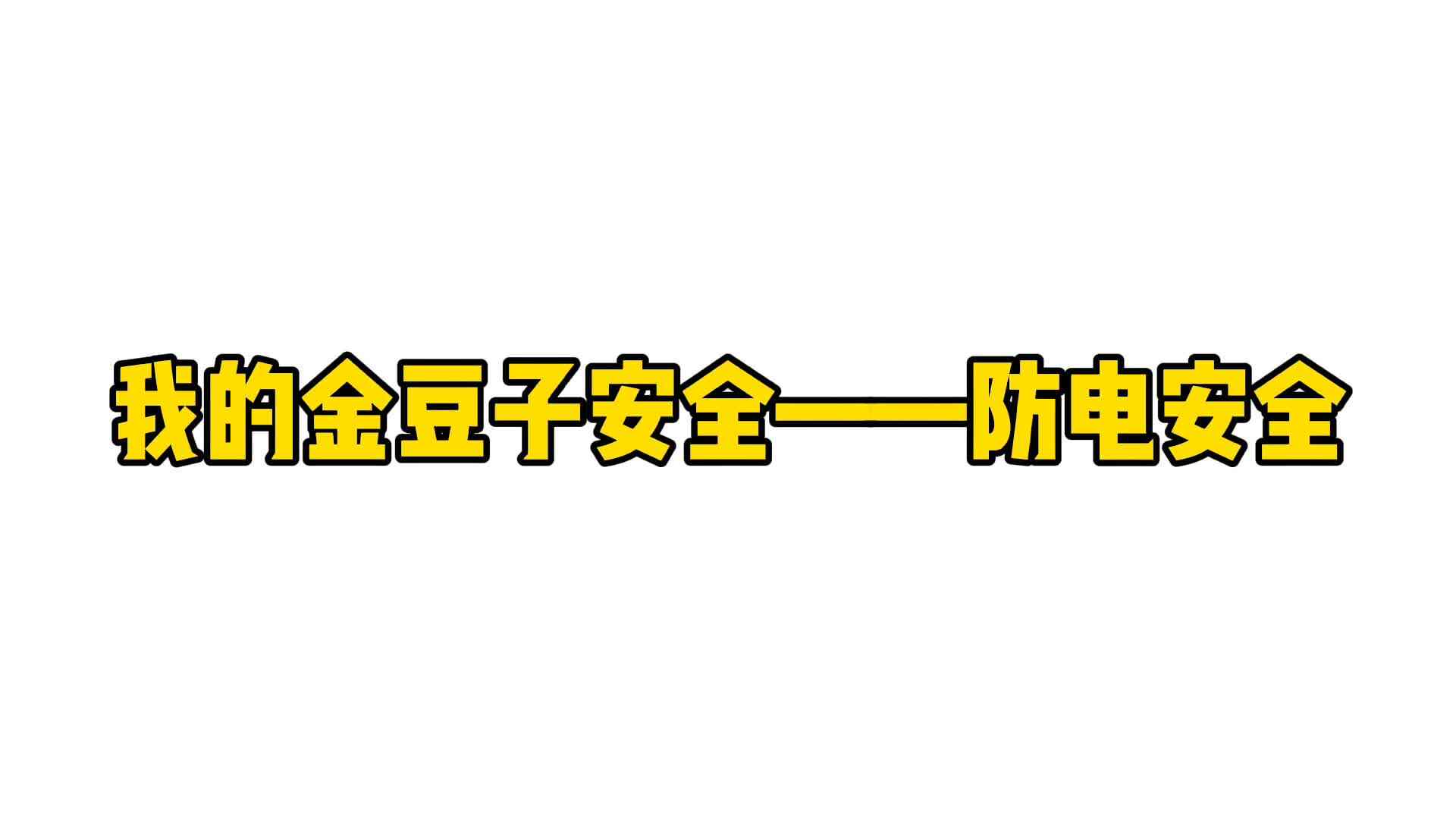 我的金豆子安全——防电安全