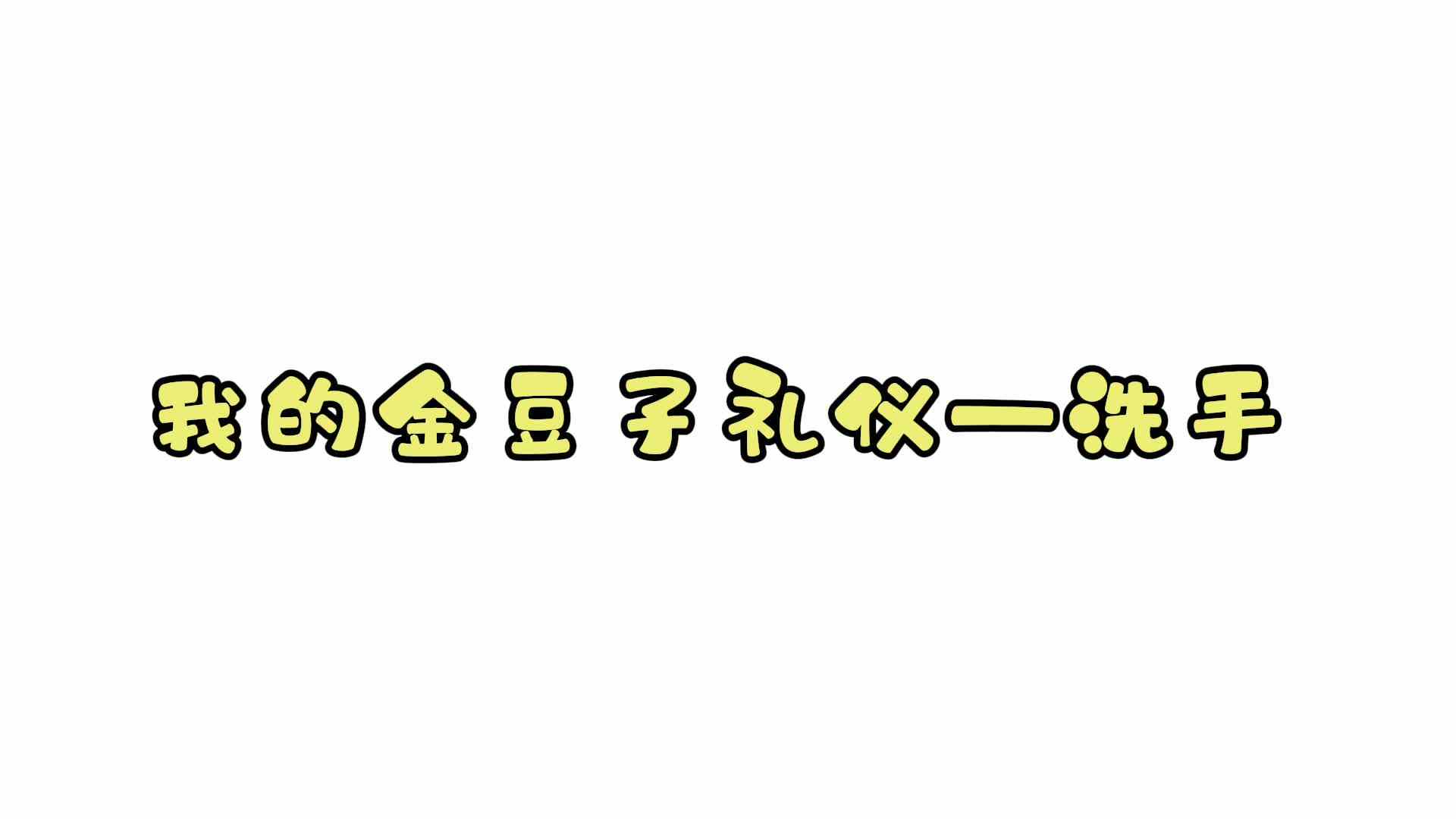 我的金豆子礼仪——洗手