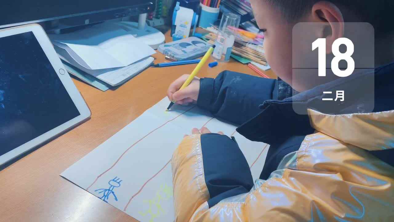 2022.2.18家庭作业—绘画描述“我美丽金豆子幼稚园”
