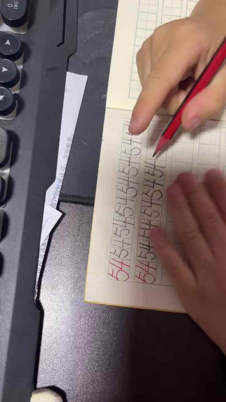 书写数字54