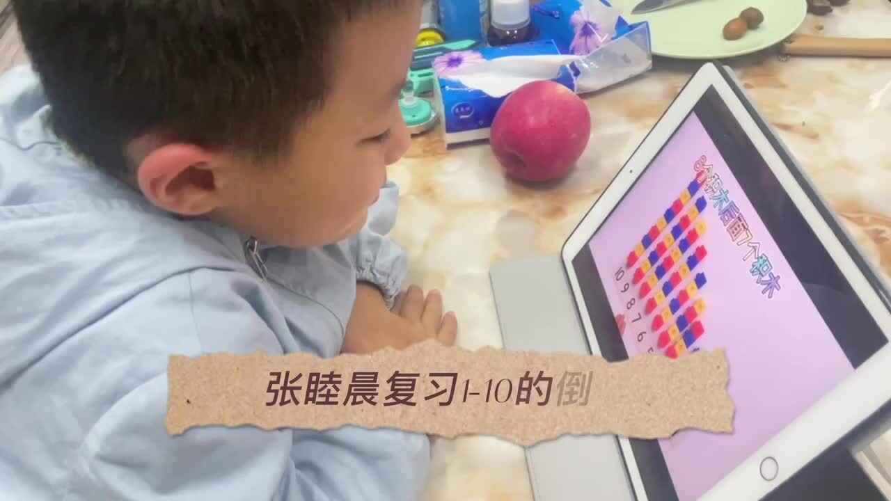 张睦晨复习1-10的倒数和单脚站立