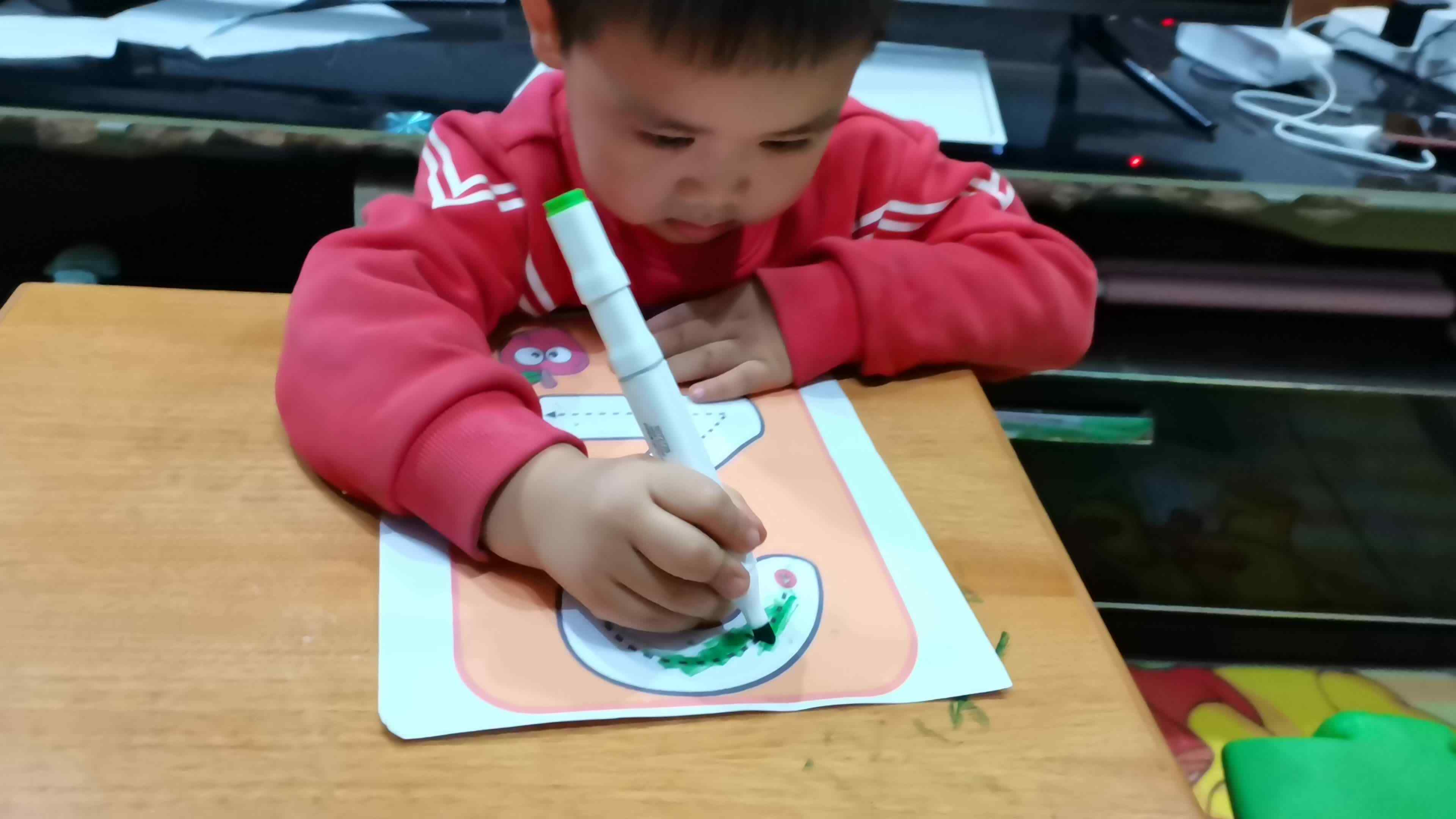 ⁣2022.10.25中A班闯关练习《数字涂色》