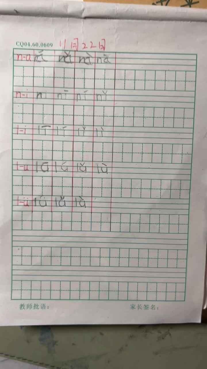 ⁣11月22日n和l的书写.MOV