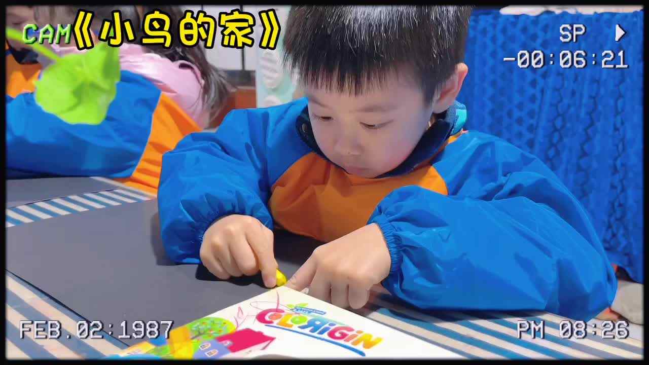 美工课—《小鸟的家》