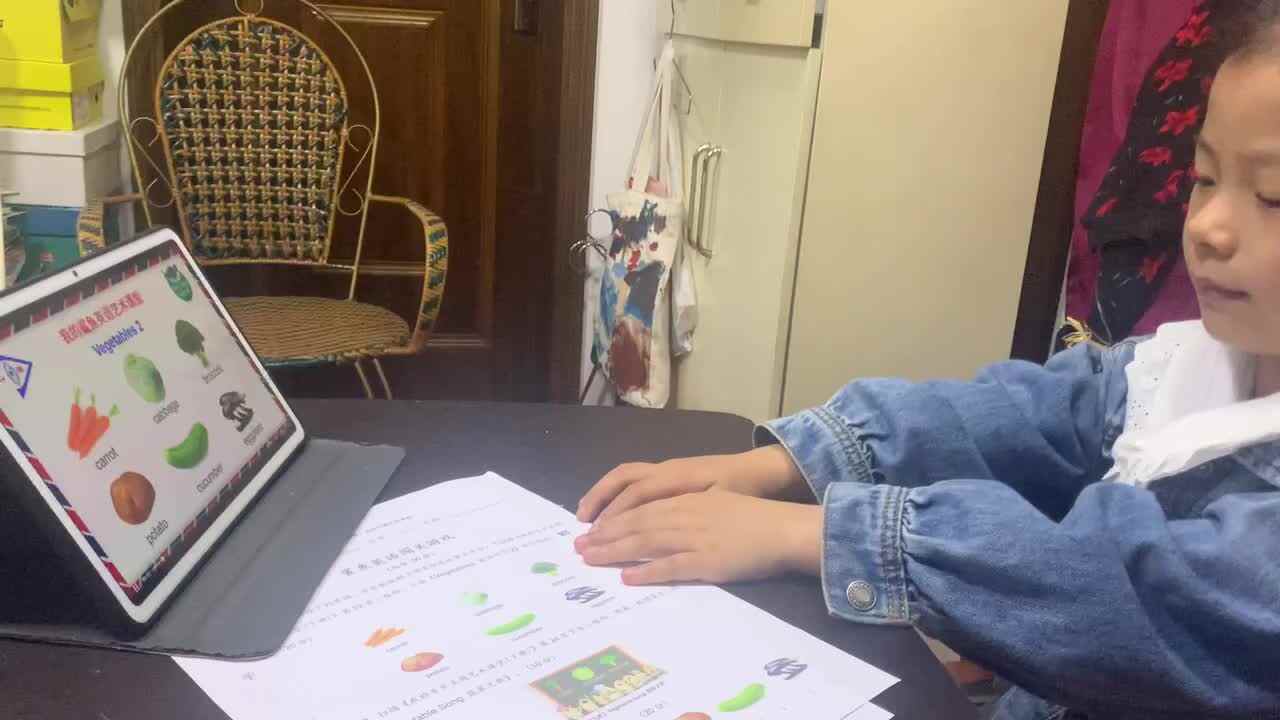 ⁣⁣2023.4.28闯关练习观看跟读《Vegetables朗读示范2》