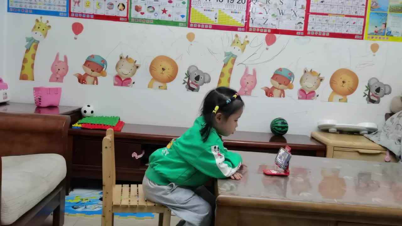 中B班11月10张芷萱观看视频《熊婆婆的花园》