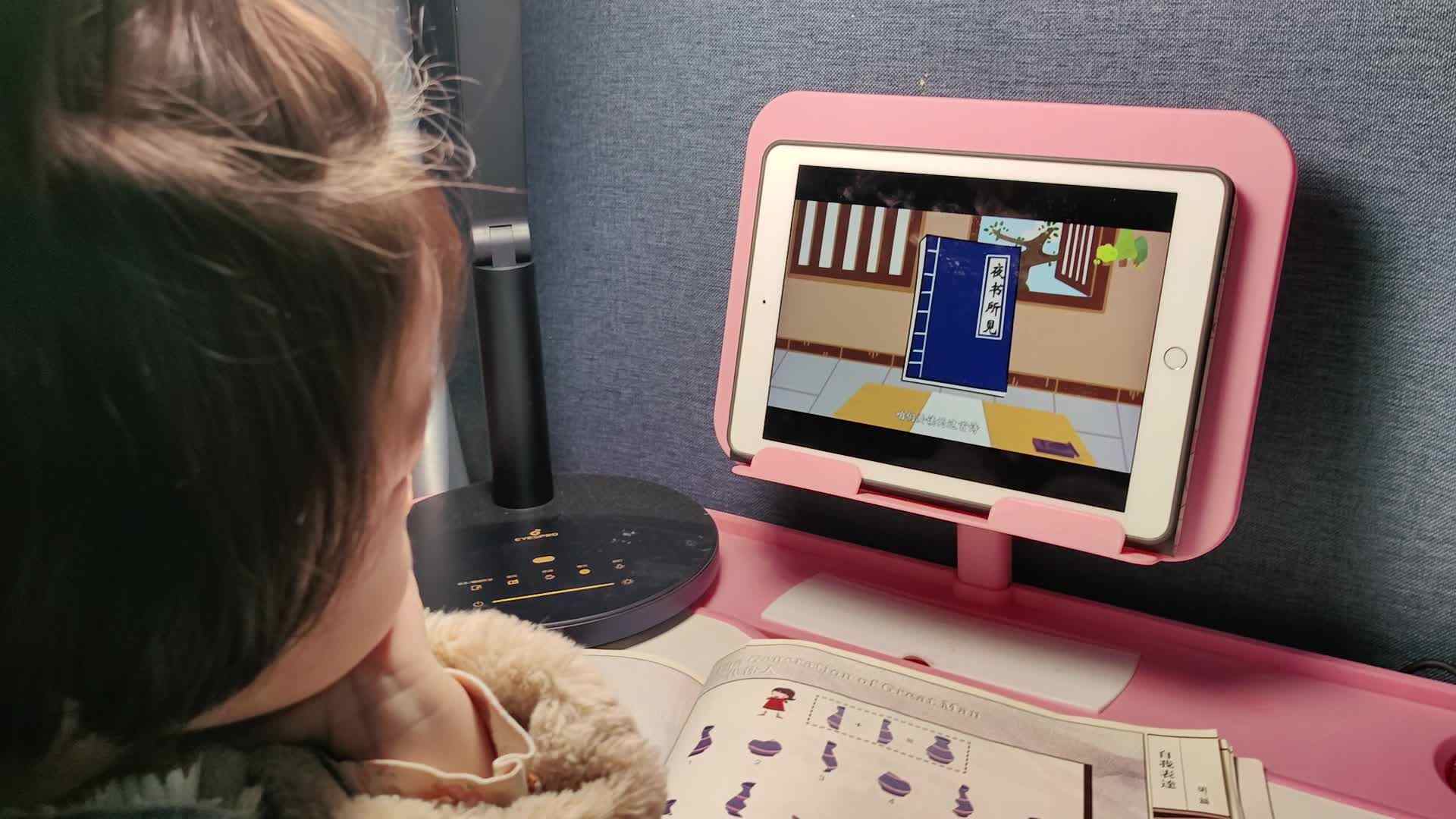 中B班徐子伊看视频学习夜书所见