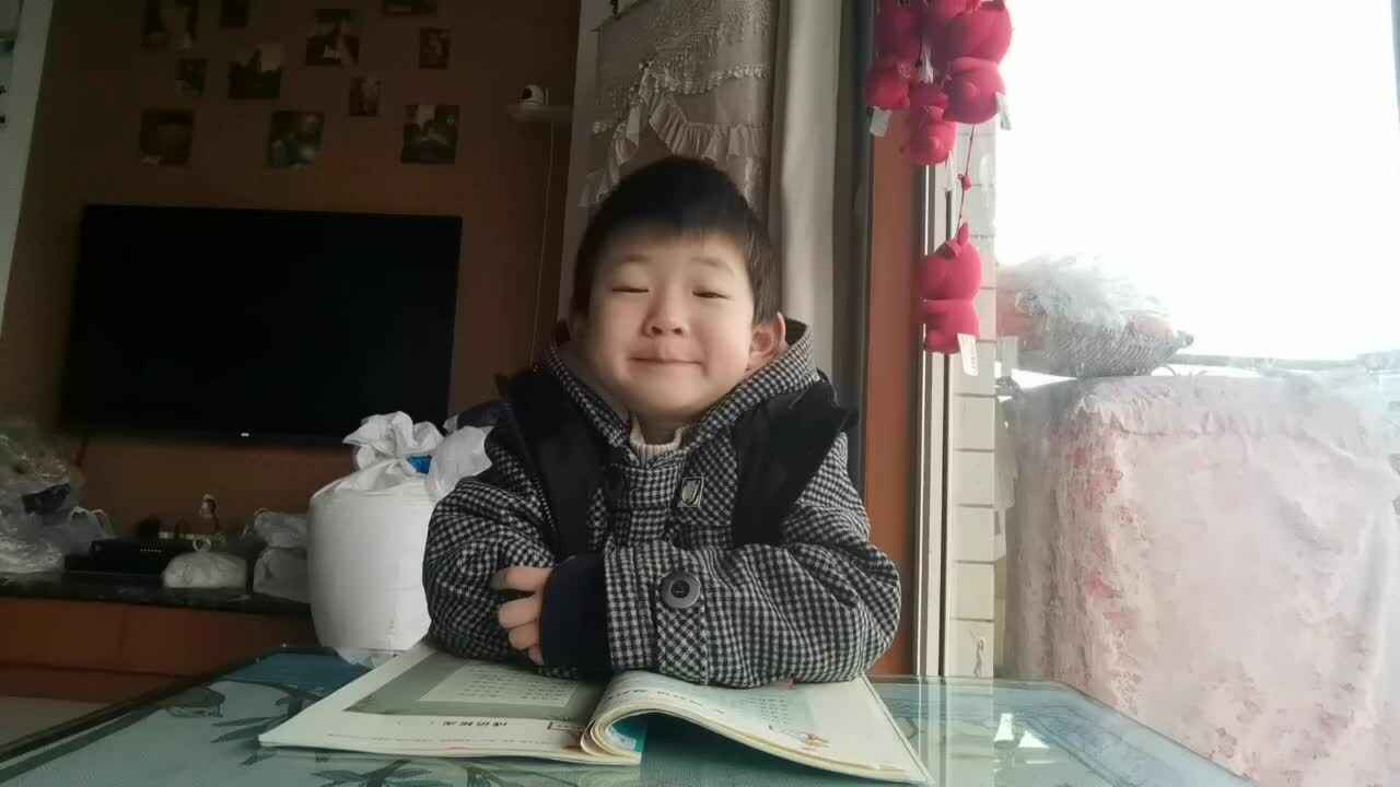 ⁣2024.01.01大B班  对子歌《一东  河对岸  绿对红》