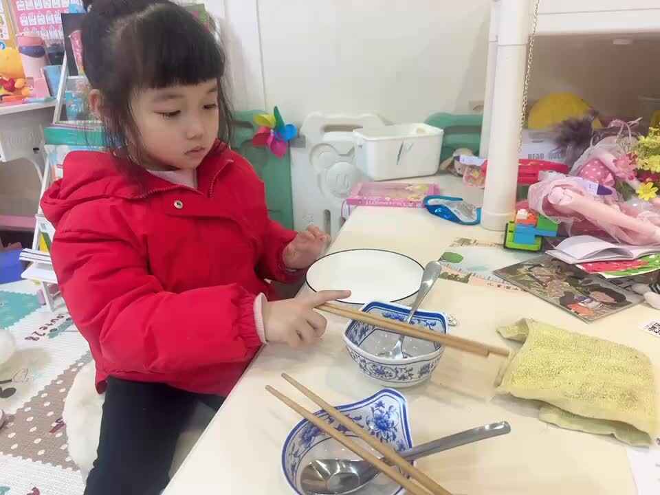 ⁣20240116中B班舒琳芯收拾碗筷